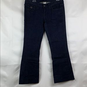 True Religion back flap pocket dark wash jeans